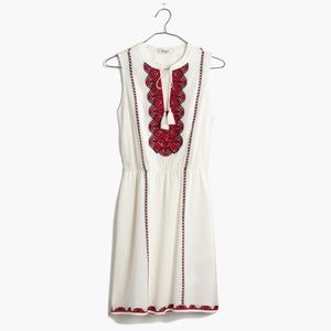 Madewell Embroidered Tassel Dress NWOT 8
